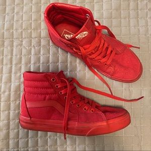 Vans High Tops Red Womens 8.5
